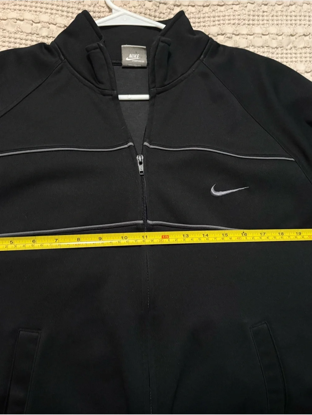 Nike Black Full-Zip Performance Jacket with Reflective Piping